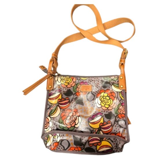 Fossil Vinyl Crossbody Bag Floral Design - Picture 5 of 6